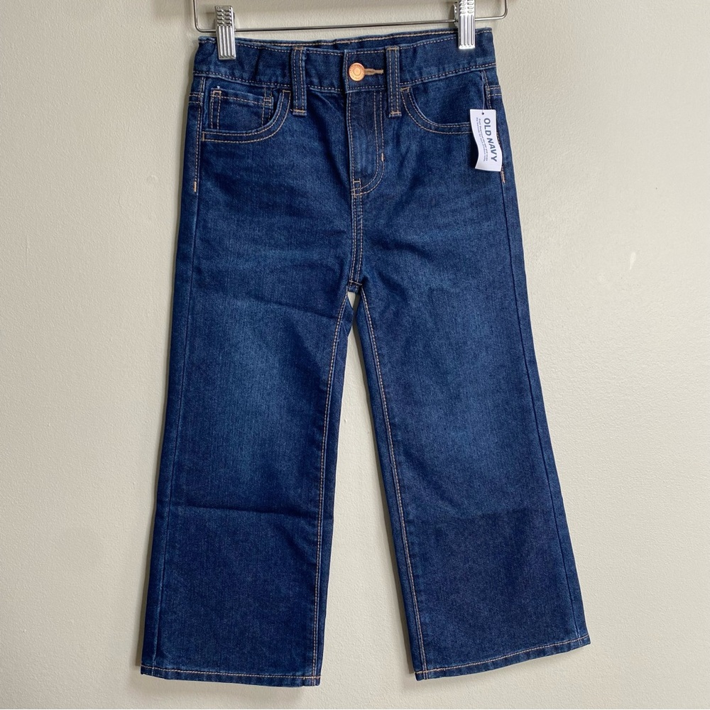 Girl's Old Navy Dark Wash High-Rise Baggy Wide Leg Jeans Size 6